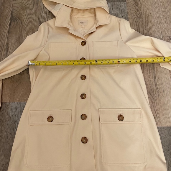 NWT 100% Cotton Sezane Manteau Arthur Jacket Coat in Ecru- Size 36 or 4 US - Picture 6 of 10